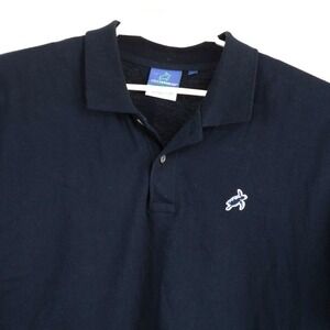 Loggerhead Apparel Polo Shirt Men XL Navy Blue Pima Cotton Short Sleeve USA Made